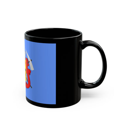 Flag of Luhansk Ukraine - Black Coffee Mug-The Sticker Space