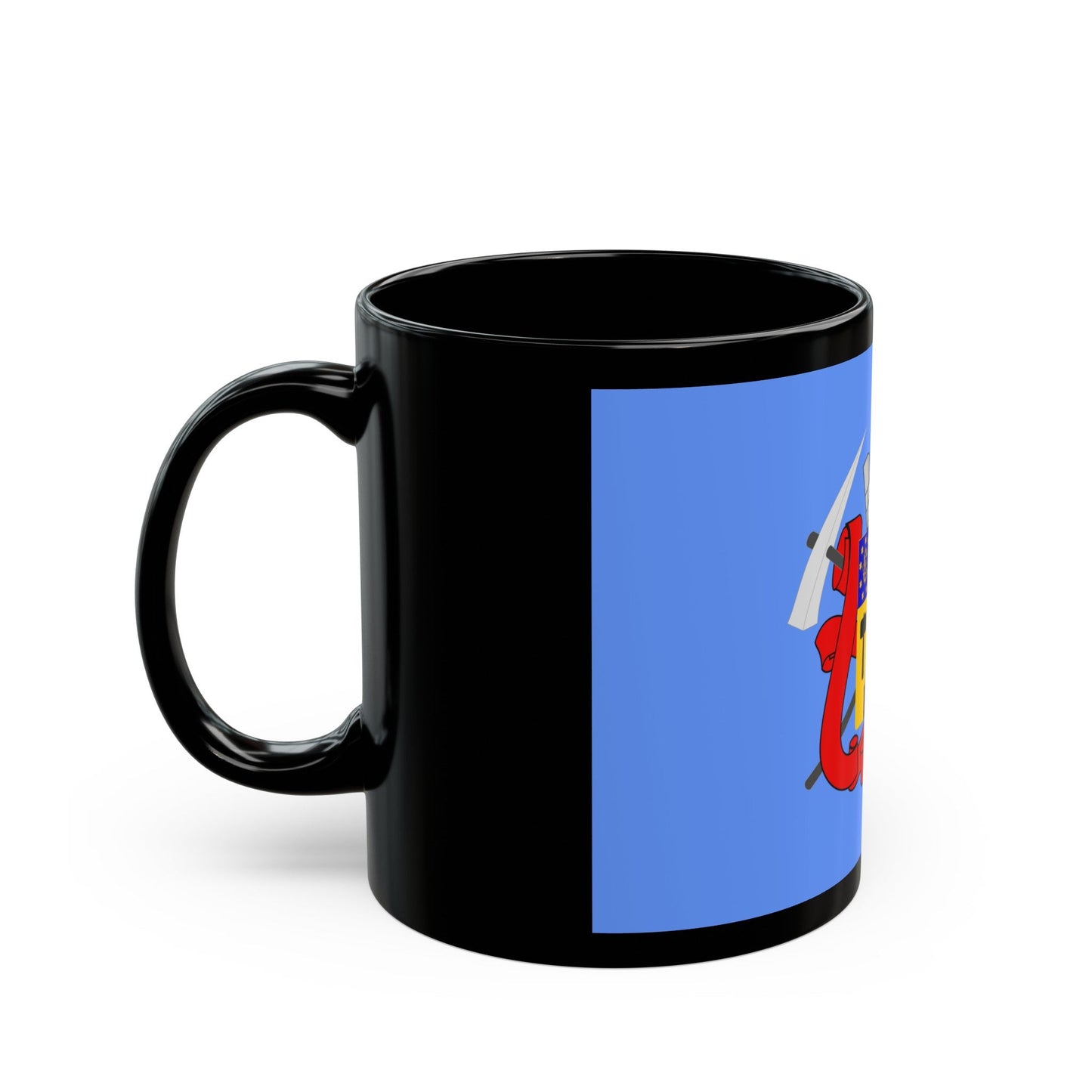 Flag of Luhansk Ukraine - Black Coffee Mug-The Sticker Space