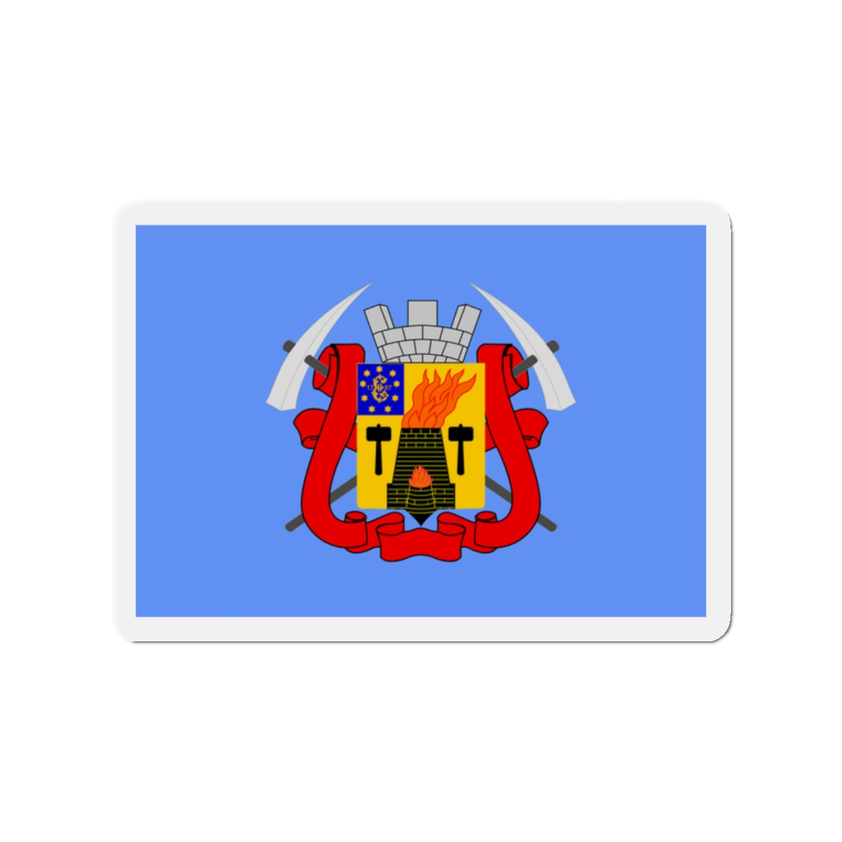 Flag of Luhansk Ukraine - Die-Cut Magnet-2" x 2"-The Sticker Space