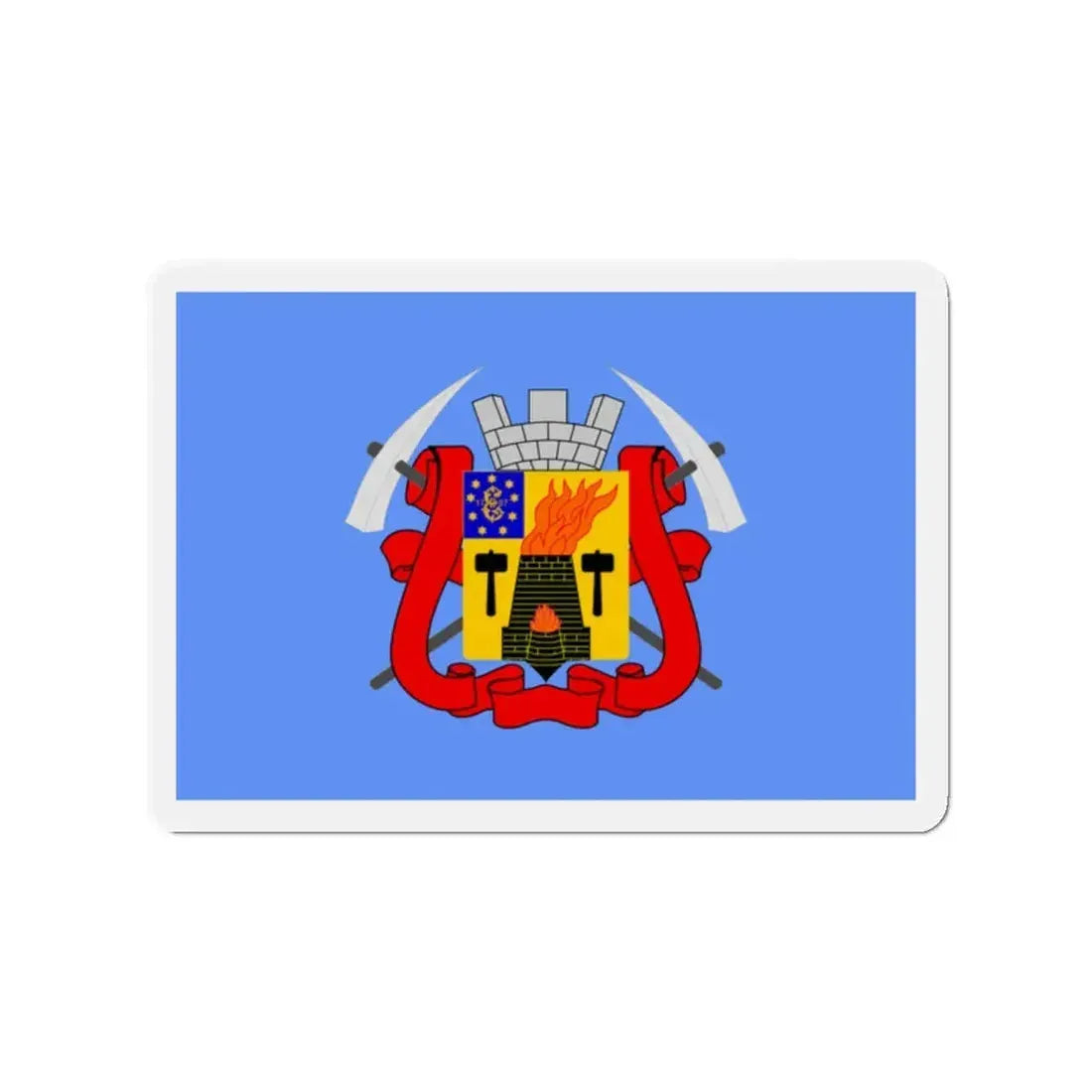 Flag of Luhansk Ukraine - Refrigerator Magnet 2 Inch - The Sticker Space