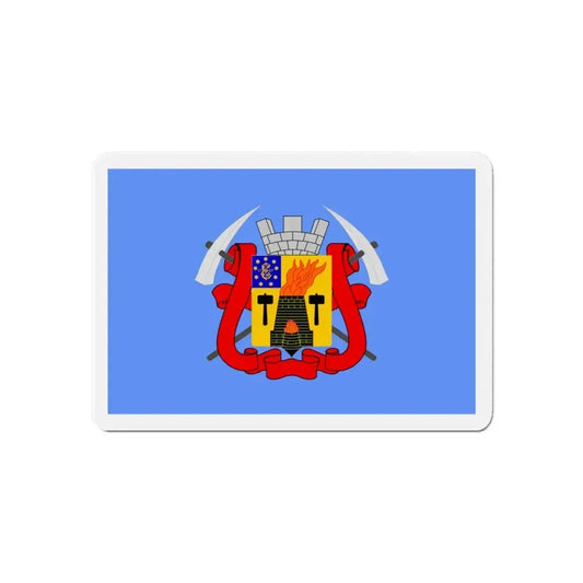 Flag of Luhansk Ukraine - Refrigerator Magnet 6 Inch - The Sticker Space