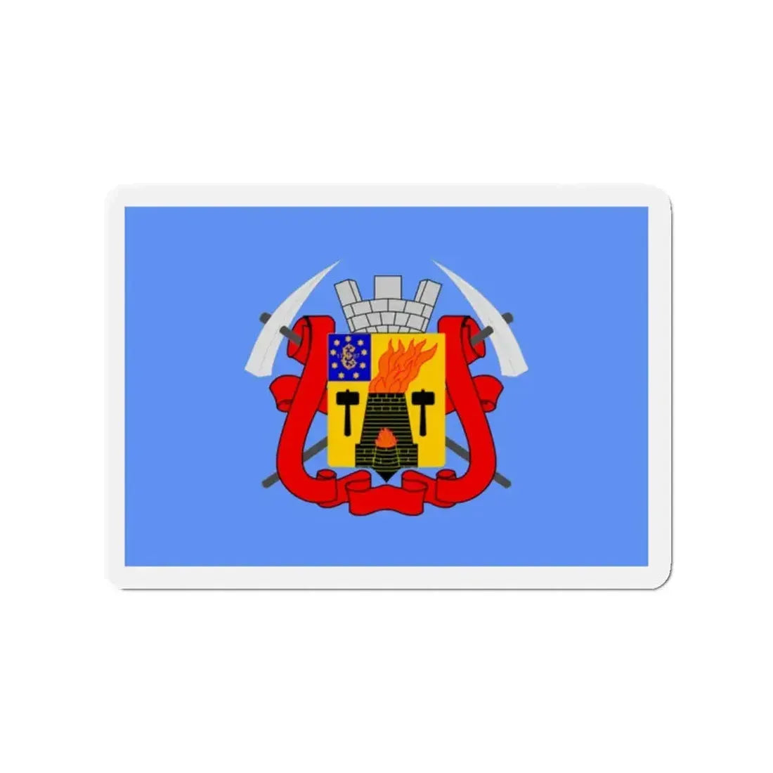 Flag of Luhansk Ukraine - Refrigerator Magnet - The Sticker Space