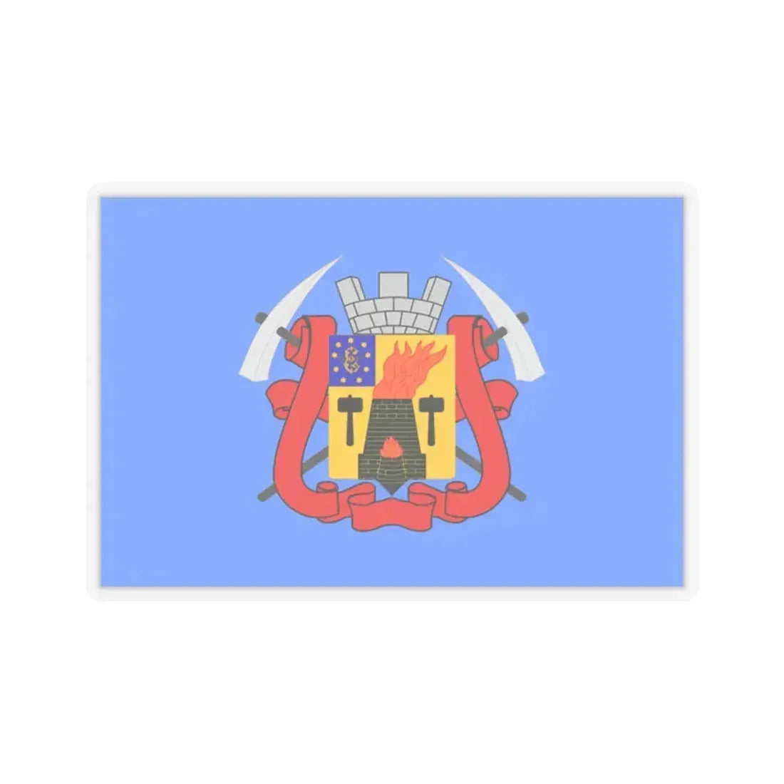 Flag of Luhansk Ukraine - STICKER Vinyl Kiss-Cut Decal 2 Inch Transparent - The Sticker Space