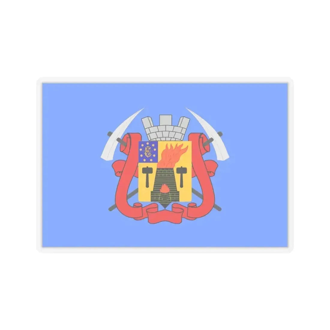 Flag of Luhansk Ukraine - STICKER Vinyl Kiss-Cut Decal 4 Inch Transparent - The Sticker Space