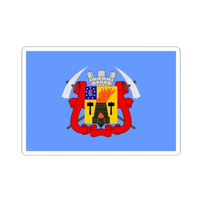 Flag of Luhansk Ukraine - STICKER Vinyl Kiss-Cut Decal 4 Inch White - The Sticker Space