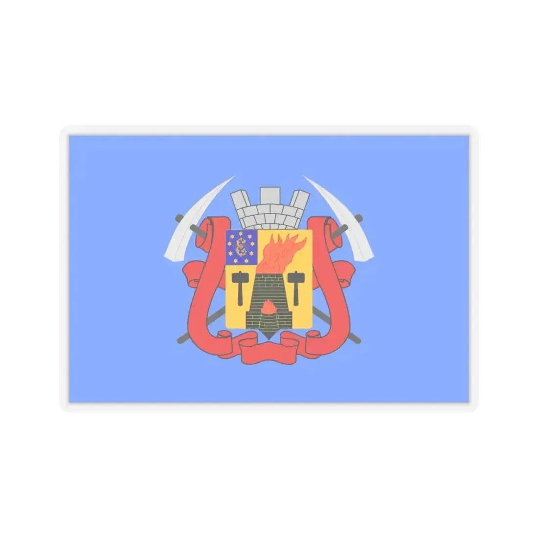 Flag of Luhansk Ukraine - STICKER Vinyl Kiss-Cut Decal 6 Inch Transparent - The Sticker Space