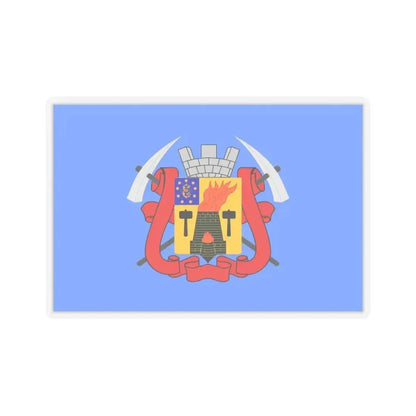 Flag of Luhansk Ukraine - STICKER Vinyl Kiss-Cut Decal 6 Inch Transparent - The Sticker Space