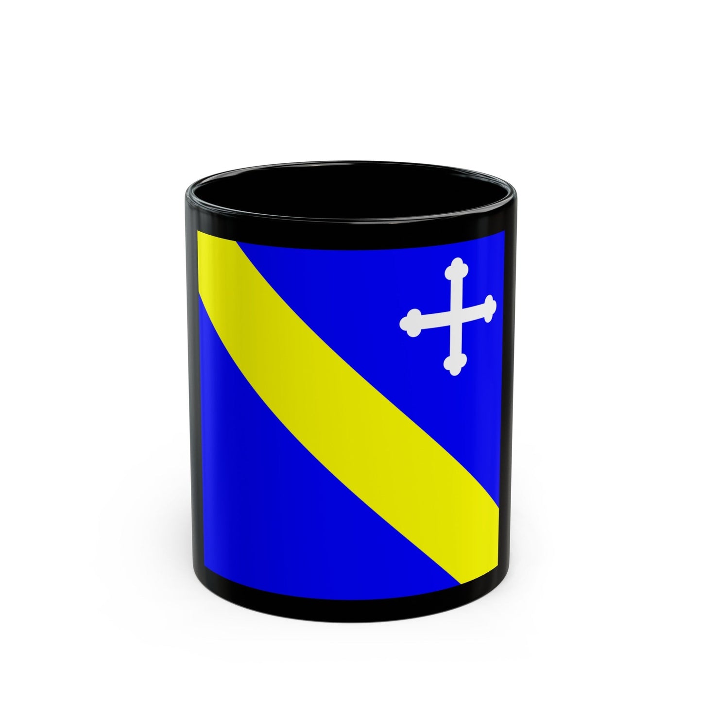 Flag of Lully Switzerland - Black Coffee Mug-11oz-The Sticker Space