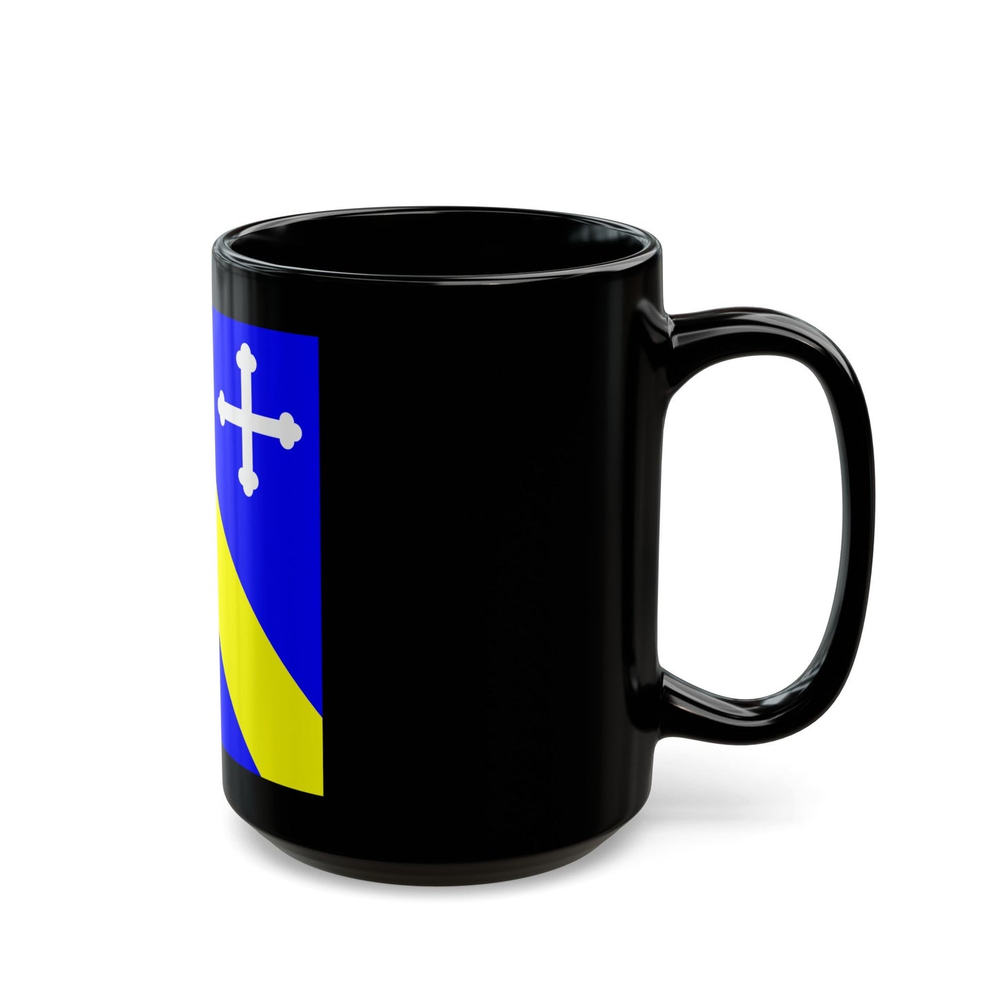 Flag of Lully Switzerland - Black Coffee Mug-The Sticker Space