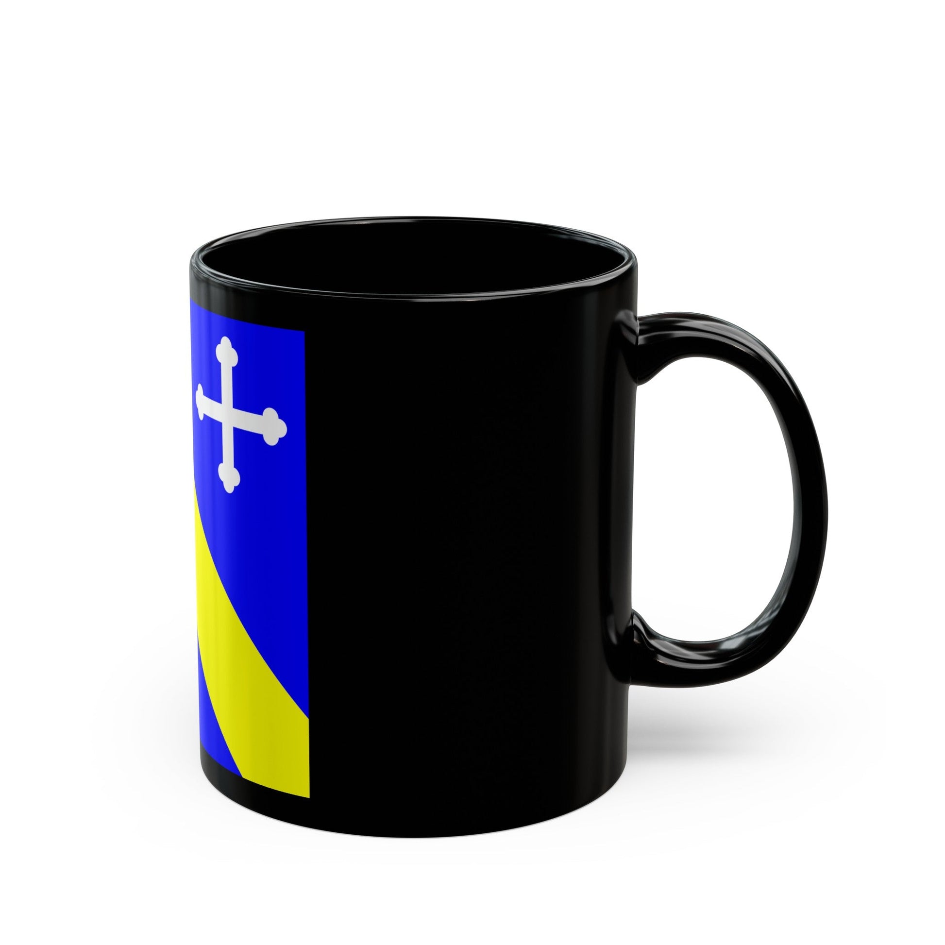 Flag of Lully Switzerland - Black Coffee Mug-The Sticker Space