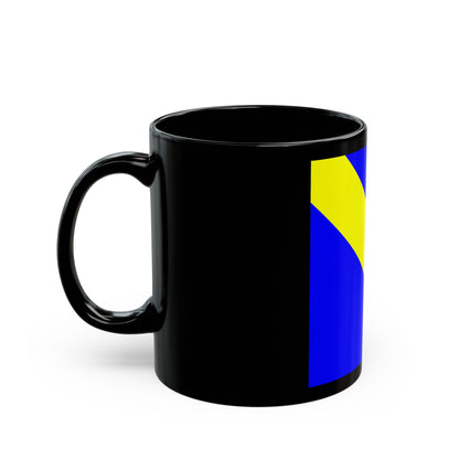 Flag of Lully Switzerland - Black Coffee Mug-The Sticker Space