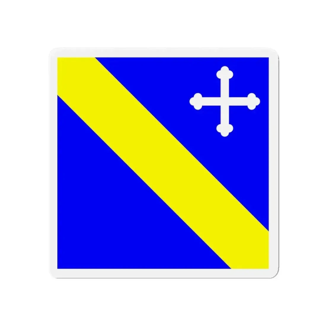 Flag of Lully Switzerland - Refrigerator Magnet 4 Inch - The Sticker Space