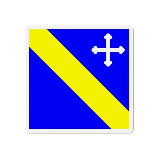 Flag of Lully Switzerland - Refrigerator Magnet 6 Inch - The Sticker Space