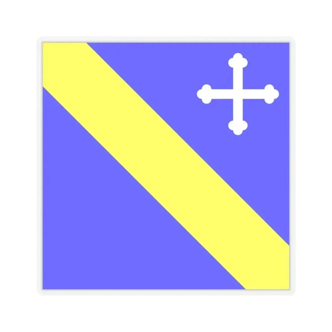 Flag of Lully Switzerland - STICKER Vinyl Kiss-Cut Decal 4 Inch Transparent - The Sticker Space