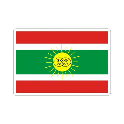 Flag of Lunda Tchokwe (Angola) STICKER Vinyl Kiss-Cut Decal 3 Inch White - The Sticker Space