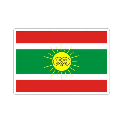 Flag of Lunda Tchokwe (Angola) STICKER Vinyl Kiss-Cut Decal 4 Inch White - The Sticker Space