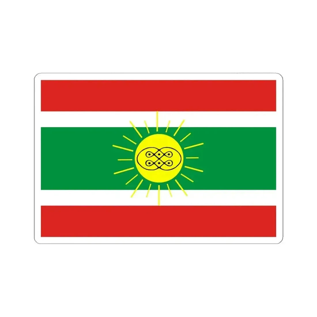 Flag of Lunda Tchokwe (Angola) STICKER Vinyl Kiss-Cut Decal 6 Inch White - The Sticker Space