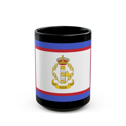 Flag of luogotenente generale in Albania of the Kingdom of Italy - Black Coffee Mug-15oz-The Sticker Space