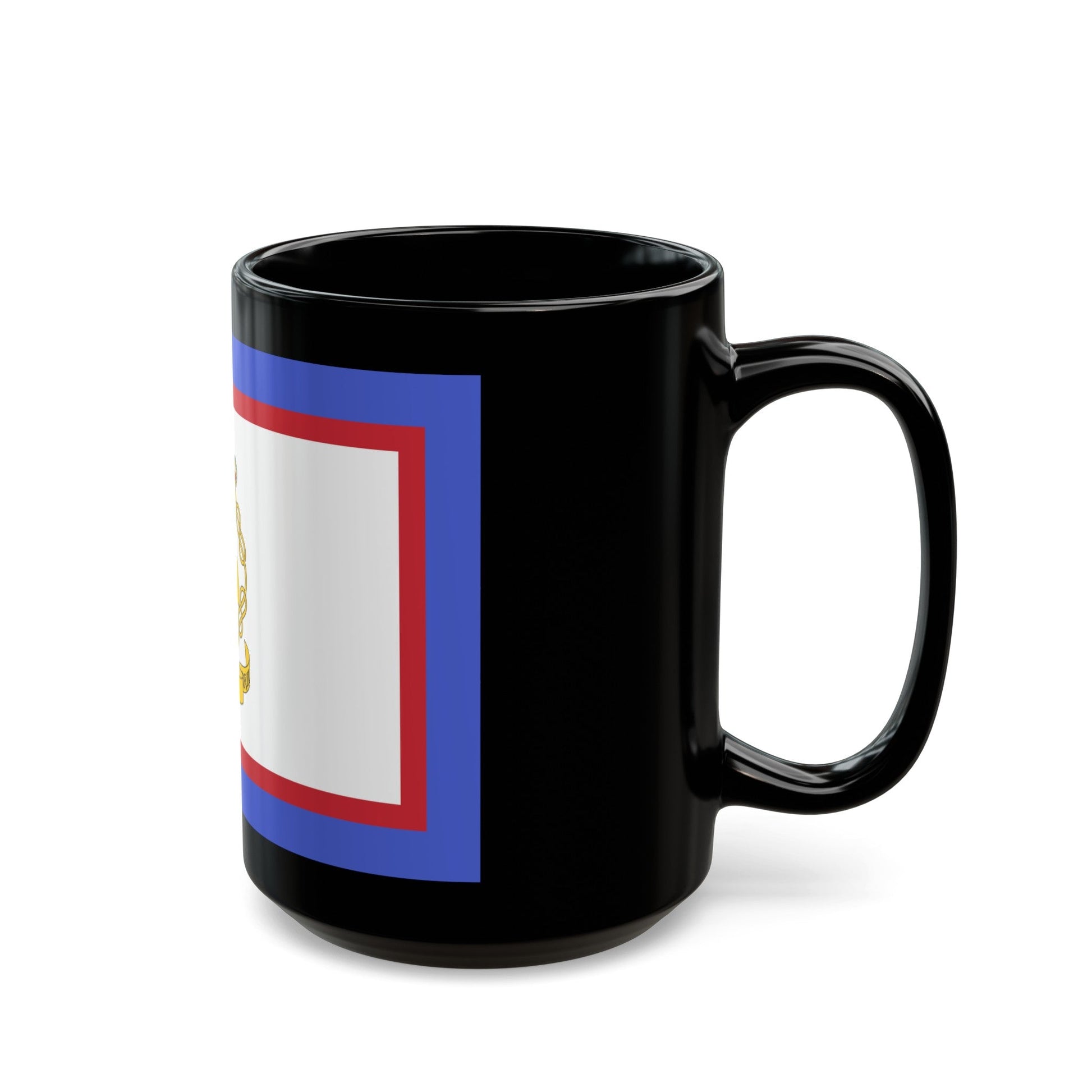 Flag of luogotenente generale in Albania of the Kingdom of Italy - Black Coffee Mug-The Sticker Space