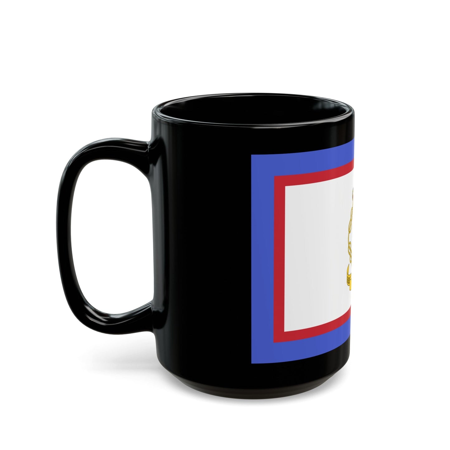 Flag of luogotenente generale in Albania of the Kingdom of Italy - Black Coffee Mug-The Sticker Space