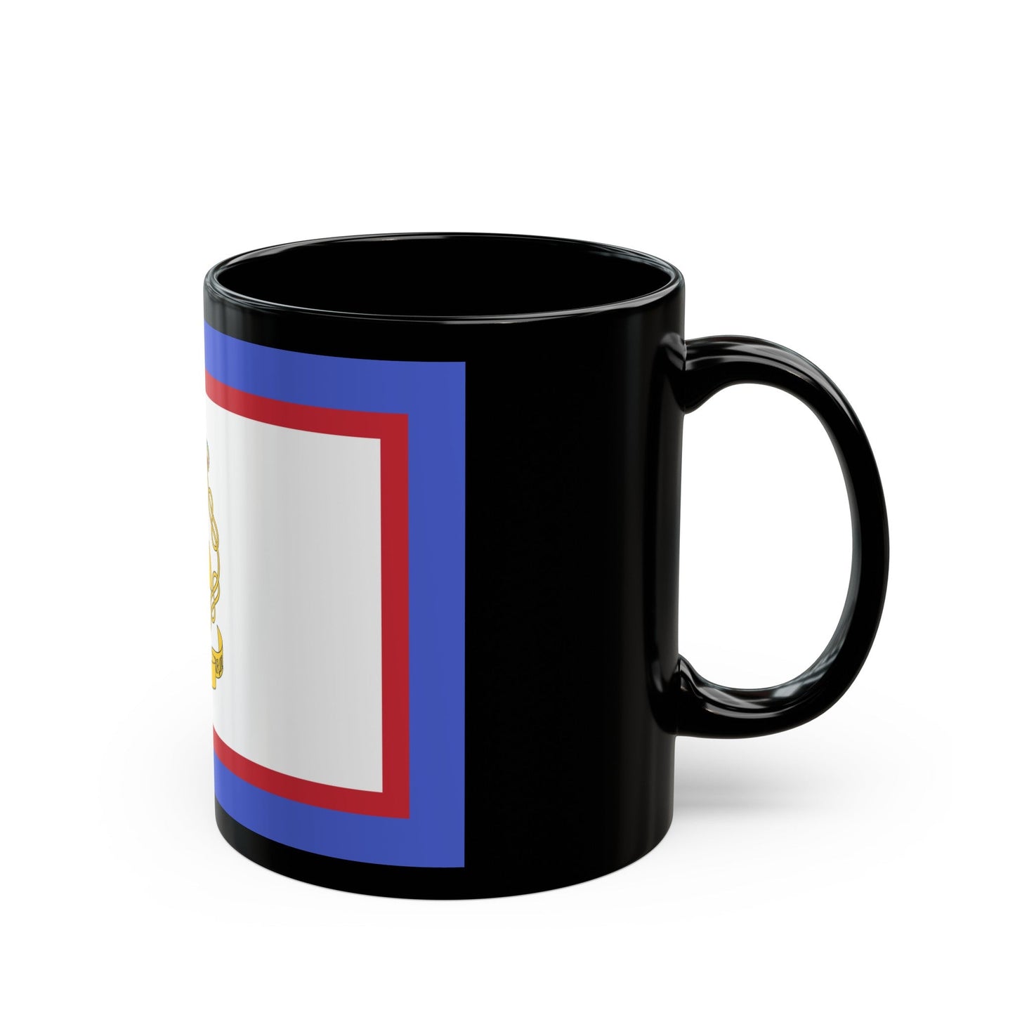 Flag of luogotenente generale in Albania of the Kingdom of Italy - Black Coffee Mug-The Sticker Space