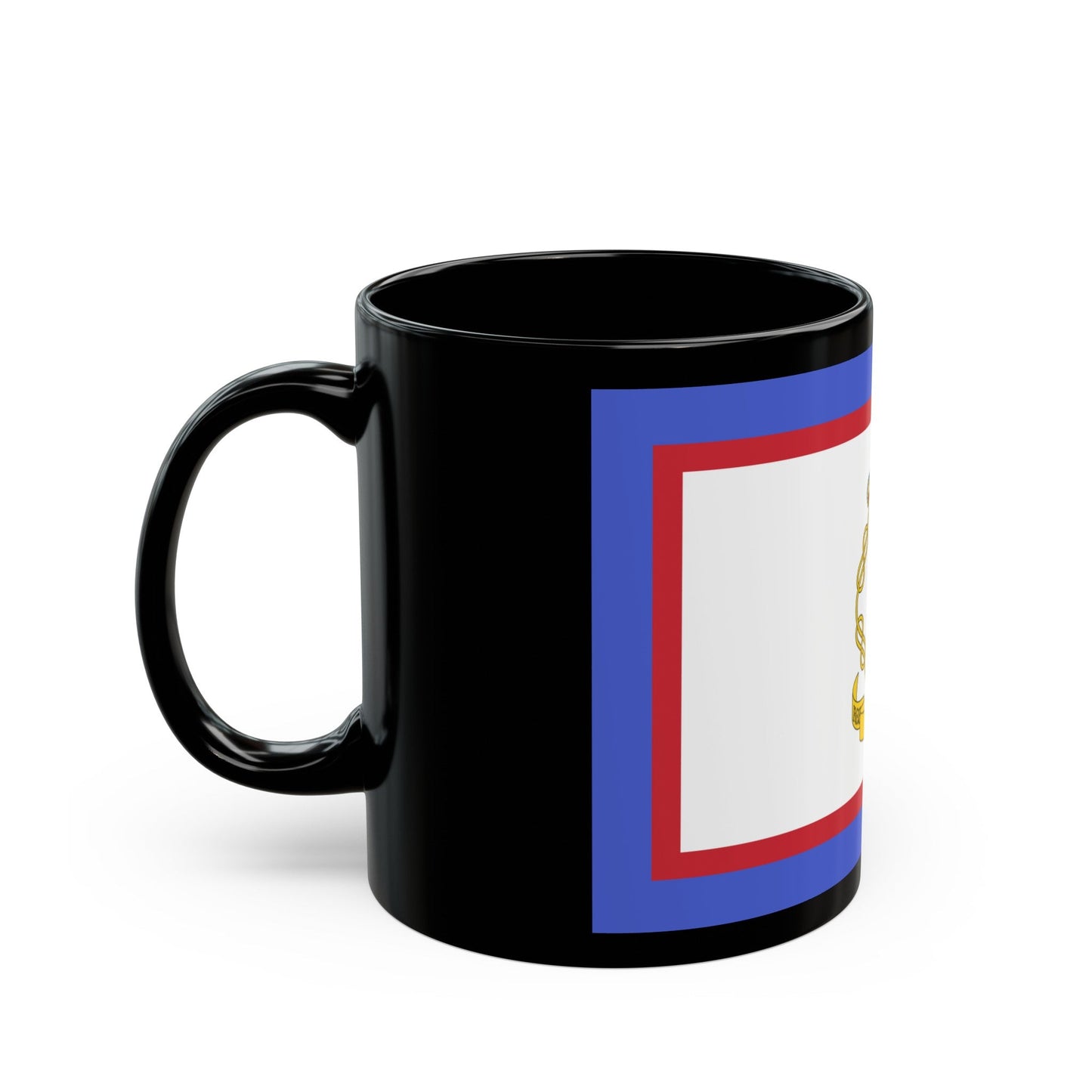 Flag of luogotenente generale in Albania of the Kingdom of Italy - Black Coffee Mug-The Sticker Space