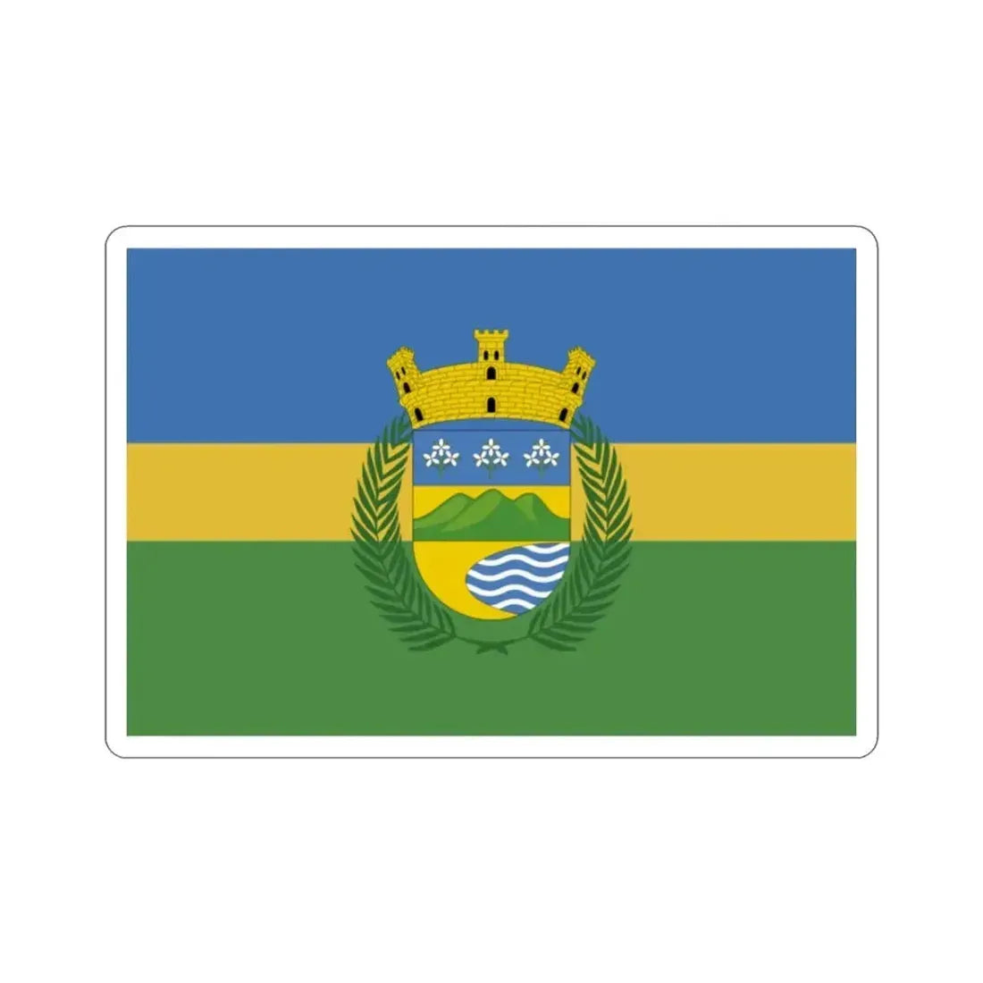 Flag of Luquillo Puerto Rico STICKER Vinyl Die-Cut Decal - The Sticker Space