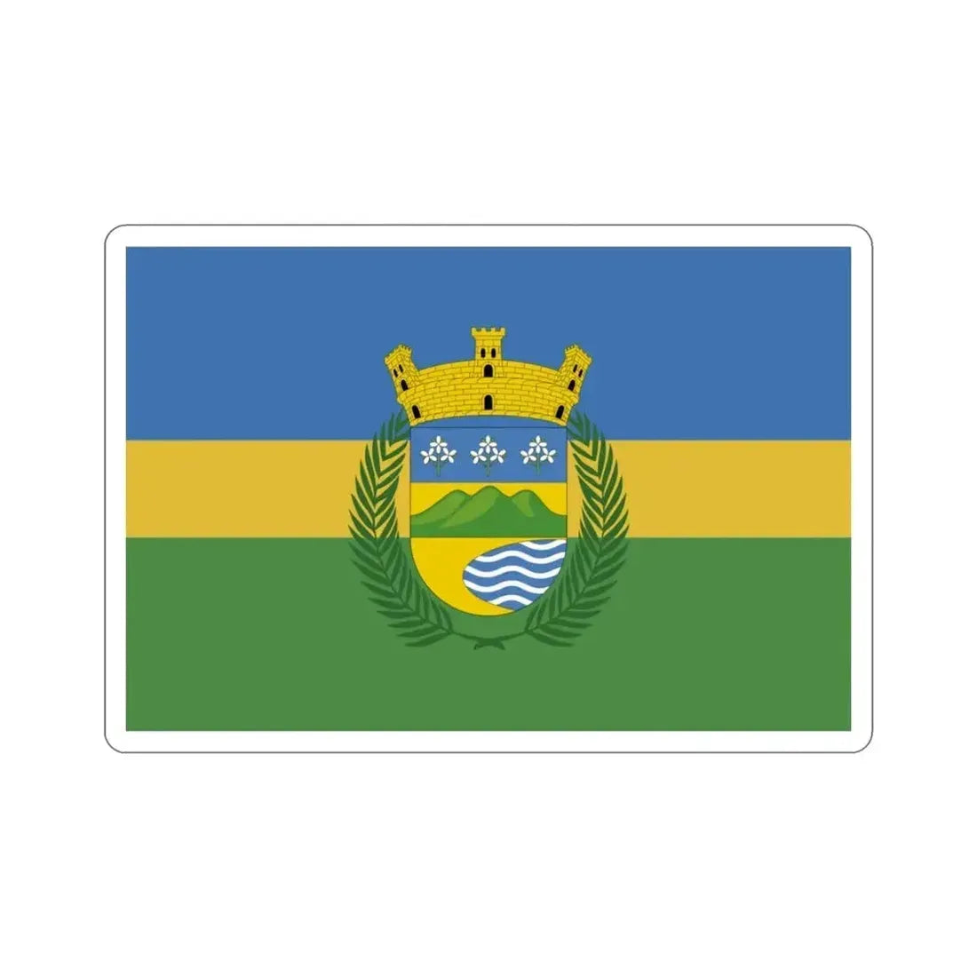 Flag of Luquillo Puerto Rico STICKER Vinyl Die-Cut Decal - The Sticker Space