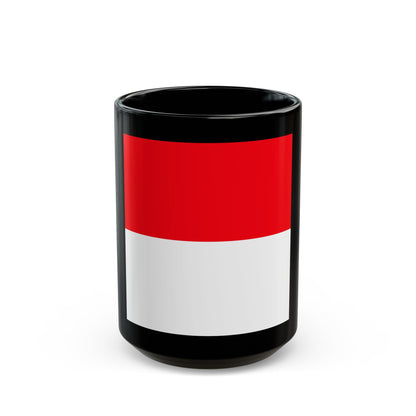 Flag of Lutry Switzerland - Black Coffee Mug-15oz-The Sticker Space