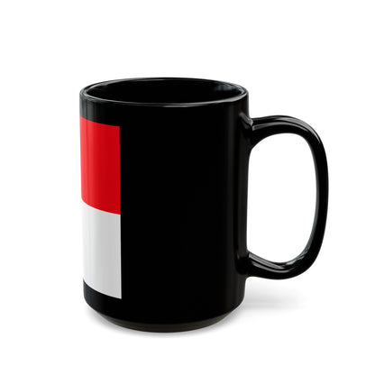 Flag of Lutry Switzerland - Black Coffee Mug-The Sticker Space