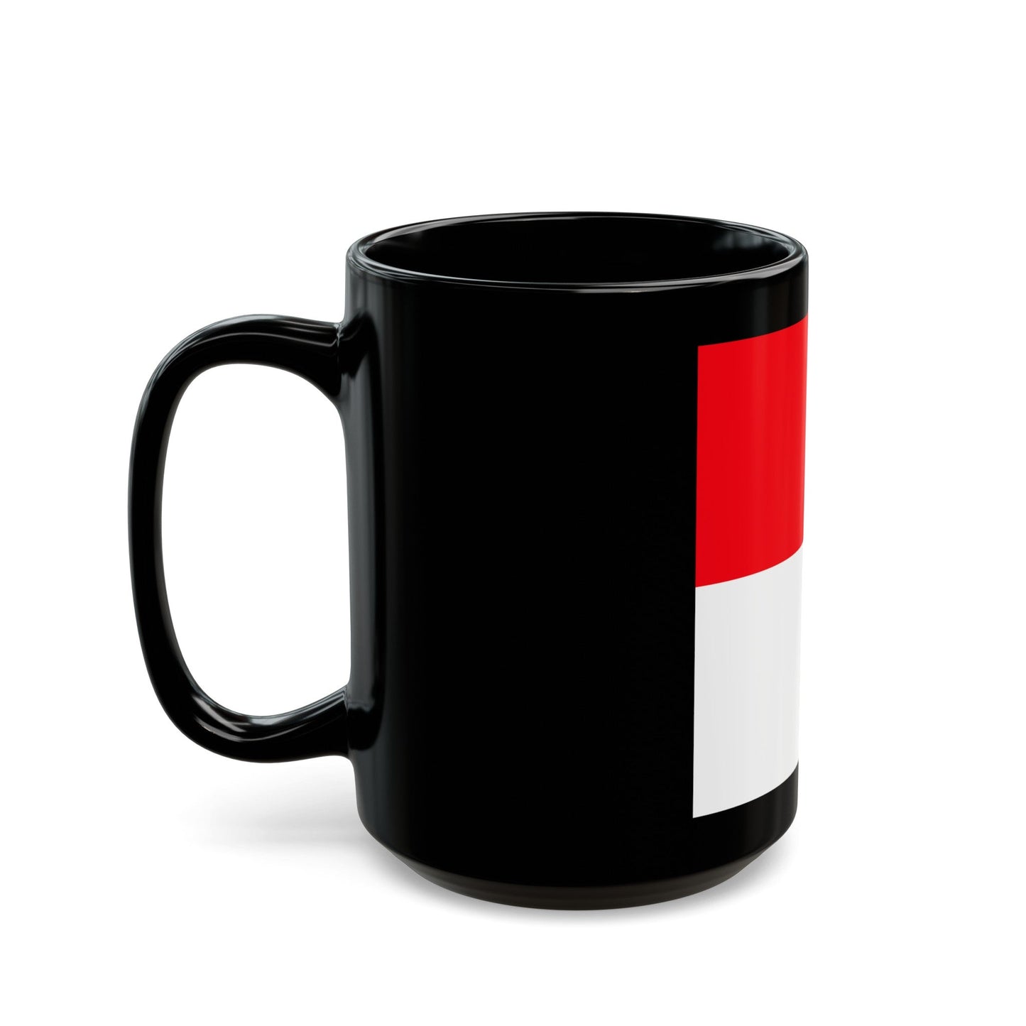 Flag of Lutry Switzerland - Black Coffee Mug-The Sticker Space