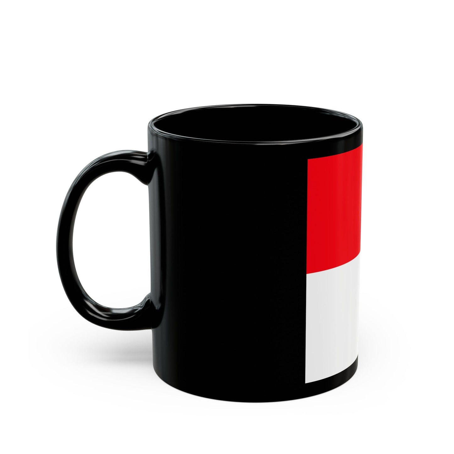 Flag of Lutry Switzerland - Black Coffee Mug-The Sticker Space