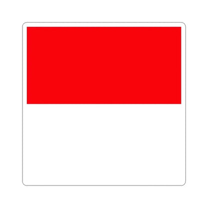 Flag of Lutry Switzerland - STICKER Vinyl Kiss-Cut Decal 4 Inch White - The Sticker Space