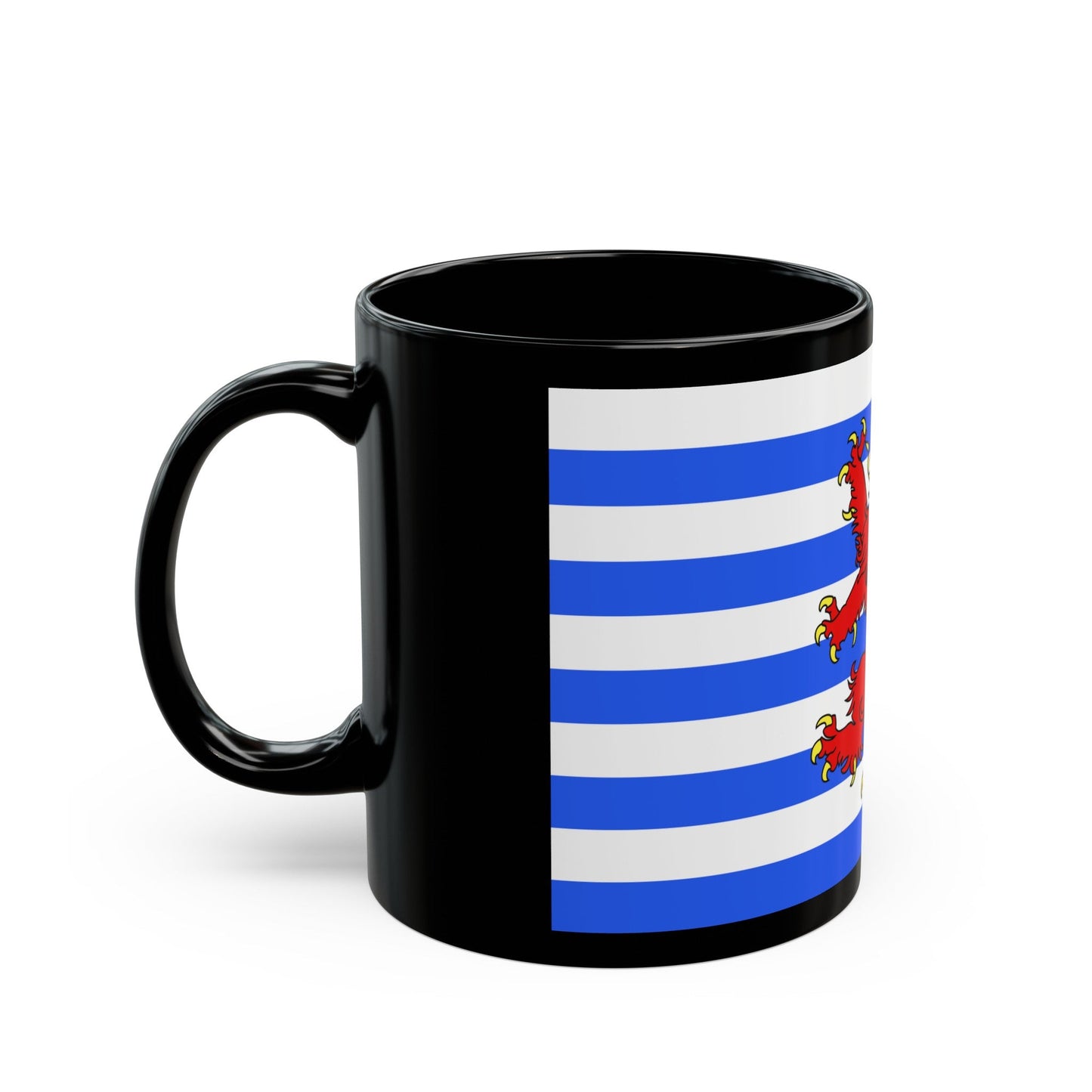 Flag of Luxembourg Belgium - Black Coffee Mug-The Sticker Space