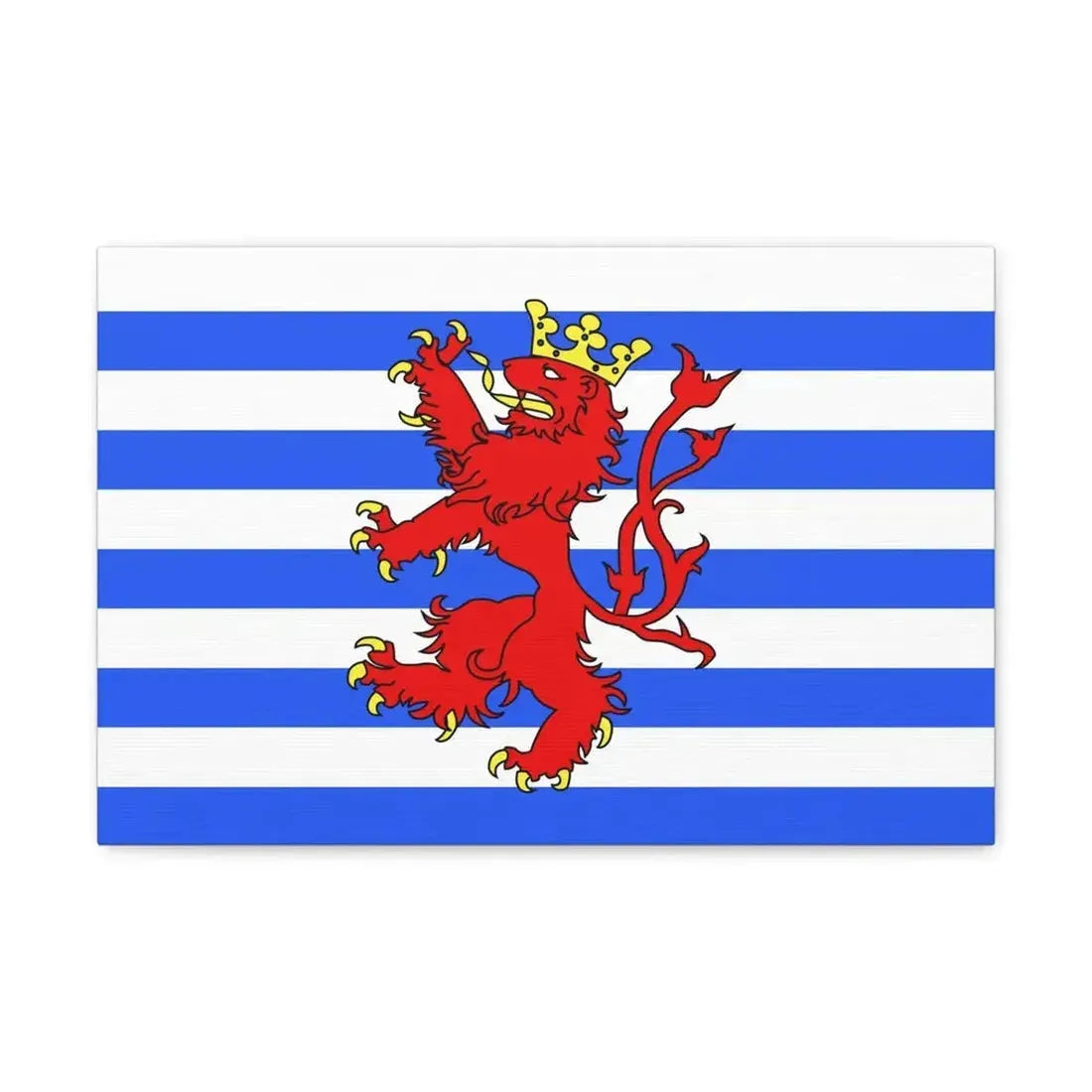 Flag of Luxembourg Belgium - Canvas Wall Art 18″ x 12″ 1.25" - The Sticker Space