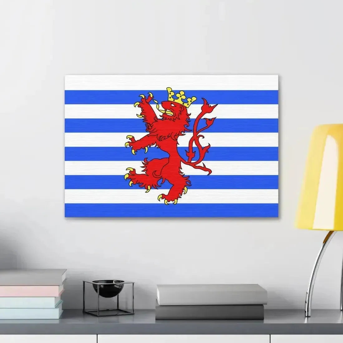 Flag of Luxembourg Belgium - Canvas Wall Art - The Sticker Space