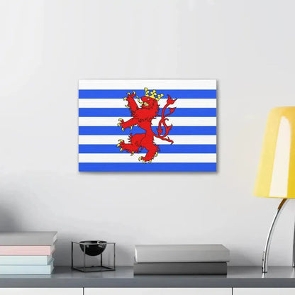 Flag of Luxembourg Belgium - Canvas Wall Art - The Sticker Space