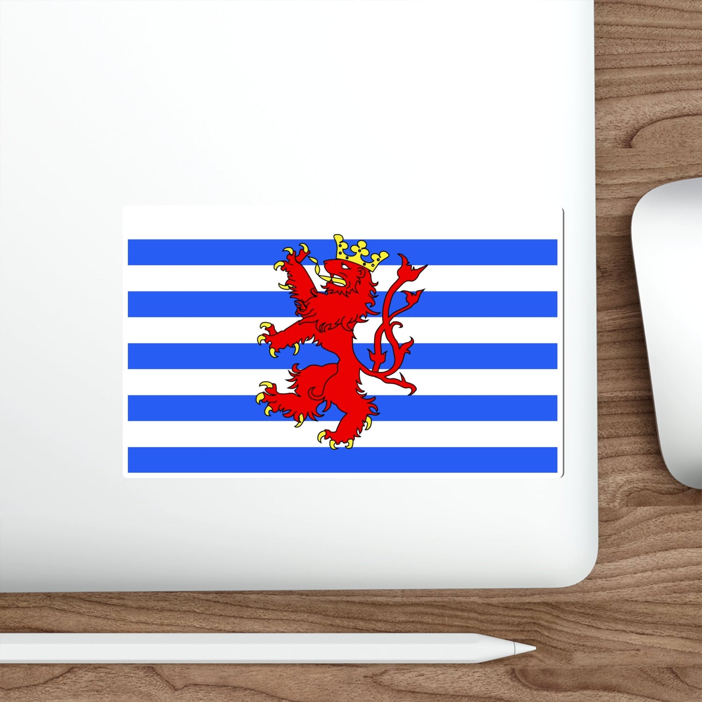 Flag of Luxembourg Belgium STICKER Vinyl Die-Cut Decal-The Sticker Space