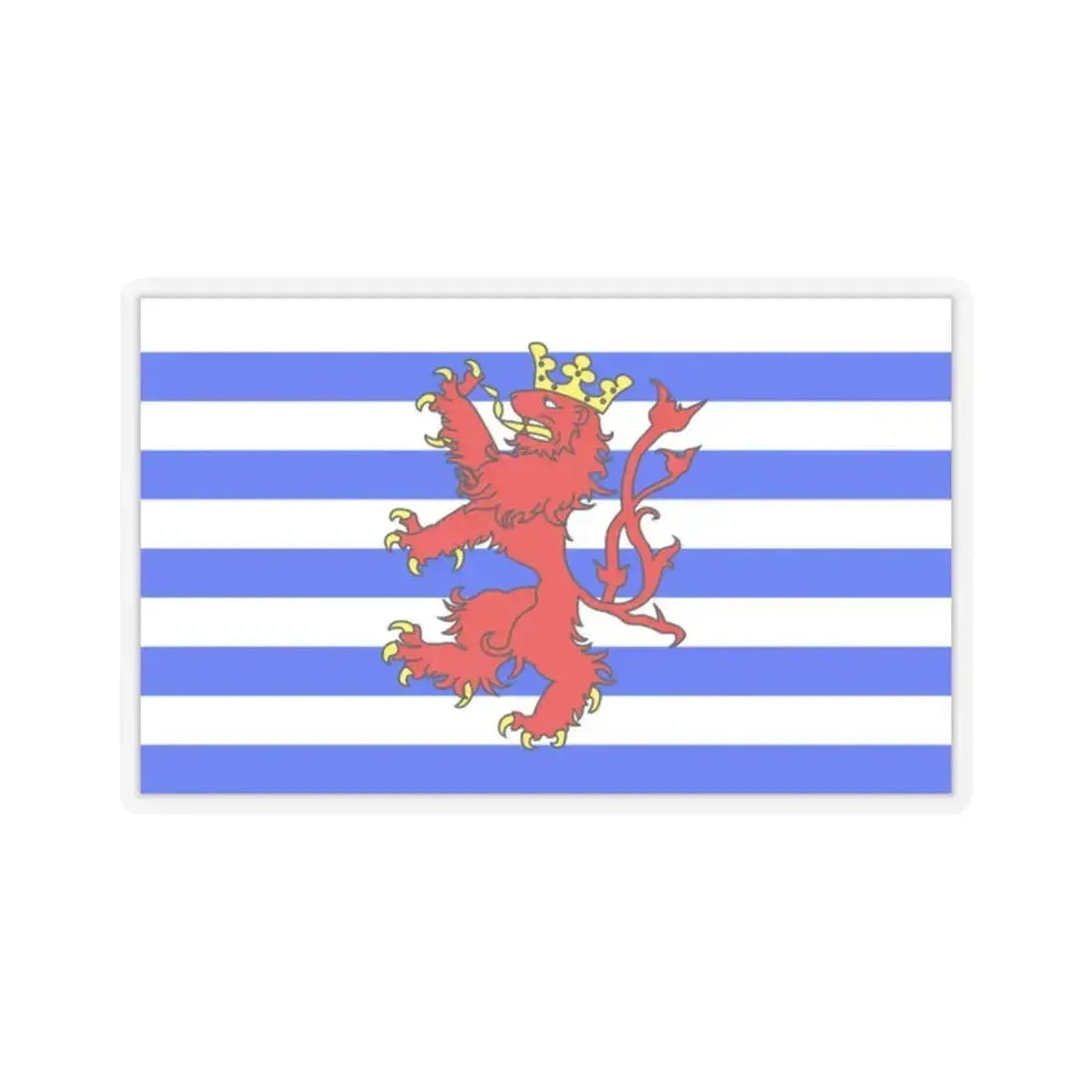Flag of Luxembourg Belgium - STICKER Vinyl Kiss-Cut Decal 2 Inch Transparent - The Sticker Space