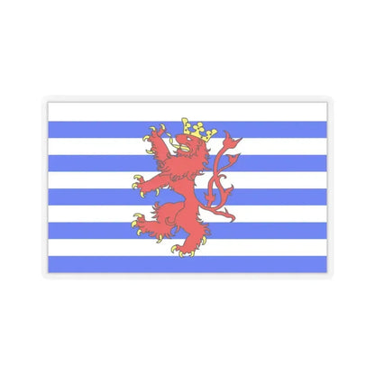 Flag of Luxembourg Belgium - STICKER Vinyl Kiss-Cut Decal 3 Inch Transparent - The Sticker Space
