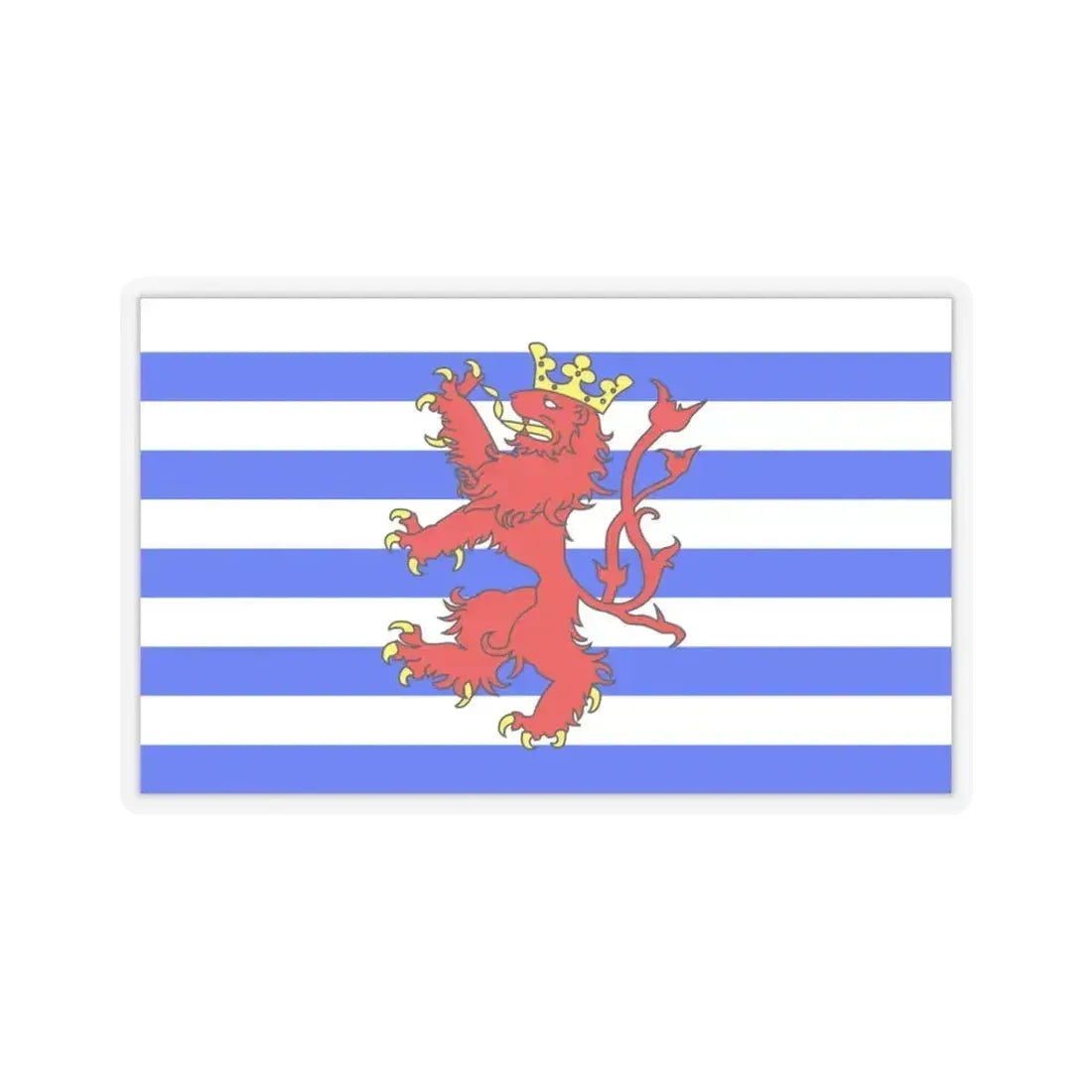 Flag of Luxembourg Belgium - STICKER Vinyl Kiss-Cut Decal 4 Inch Transparent - The Sticker Space