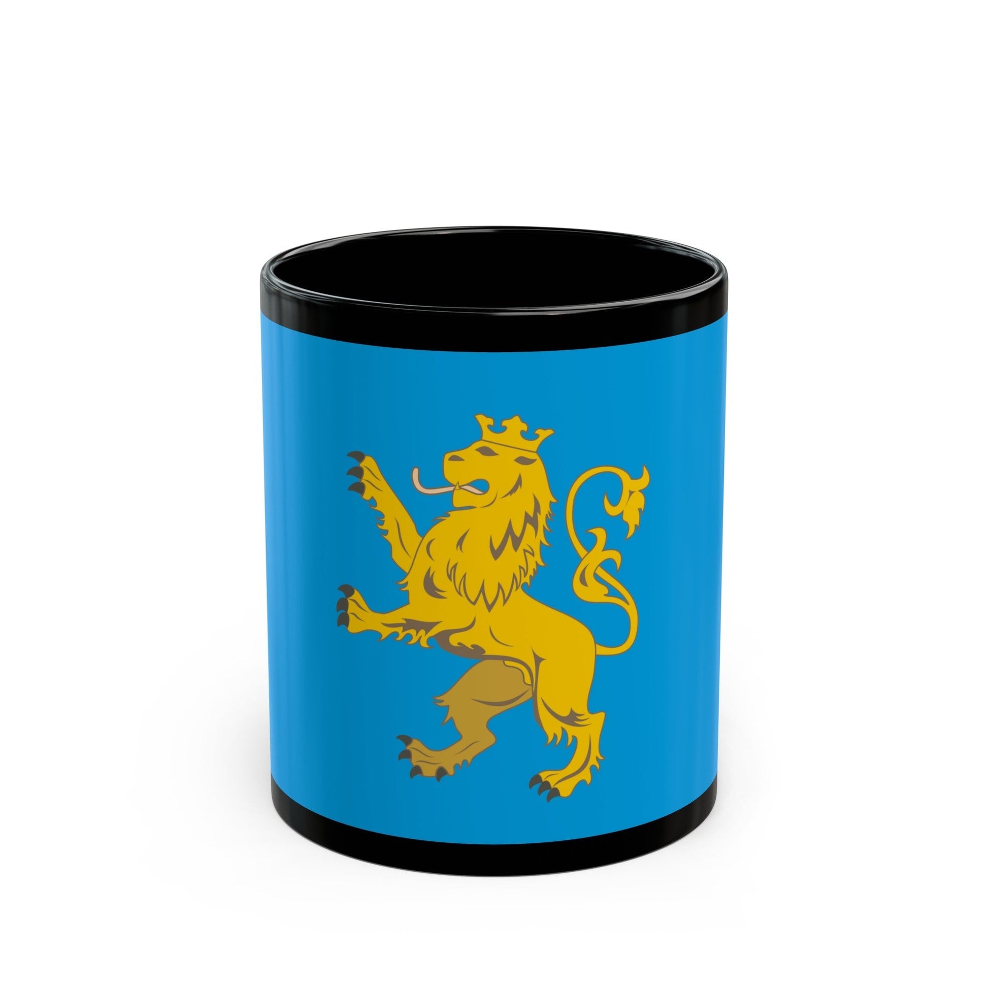 Flag of Lviv Oblast Ukraine - Black Coffee Mug-11oz-The Sticker Space