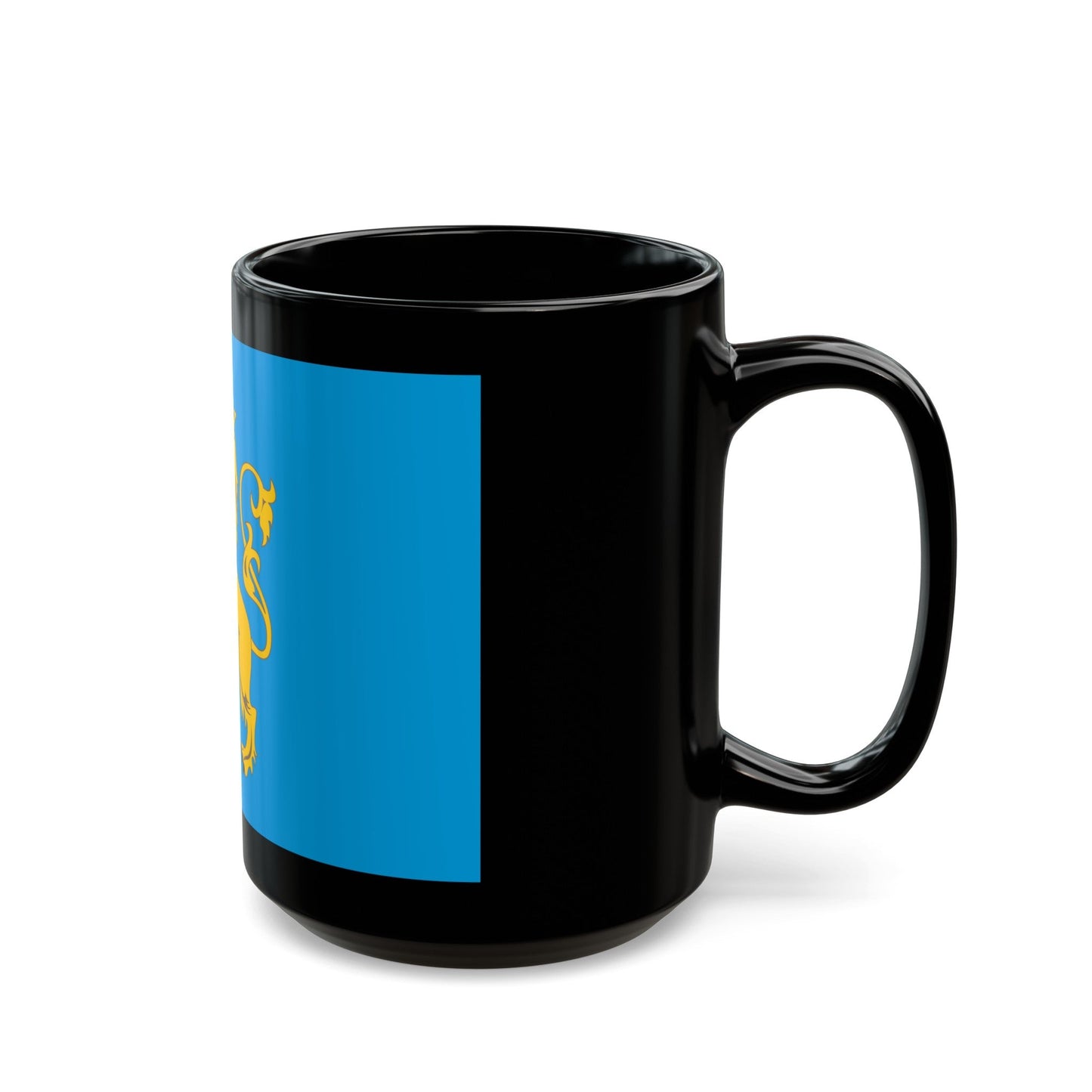 Flag of Lviv Oblast Ukraine - Black Coffee Mug-The Sticker Space