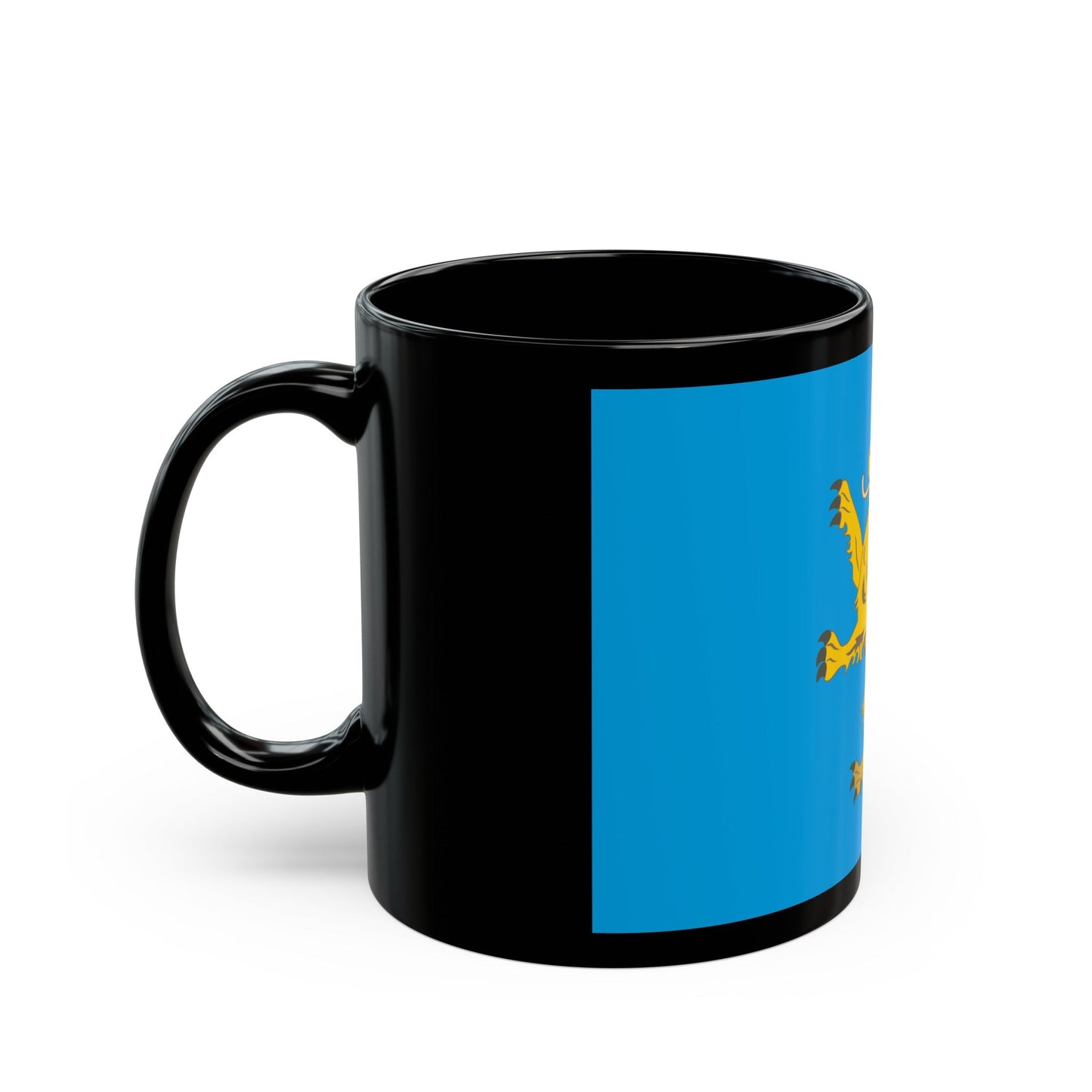 Flag of Lviv Oblast Ukraine - Black Coffee Mug-The Sticker Space