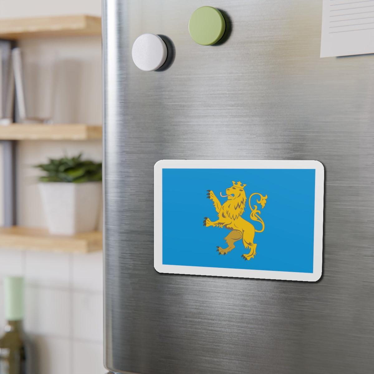 Flag of Lviv Oblast Ukraine - Die-Cut Magnet-The Sticker Space