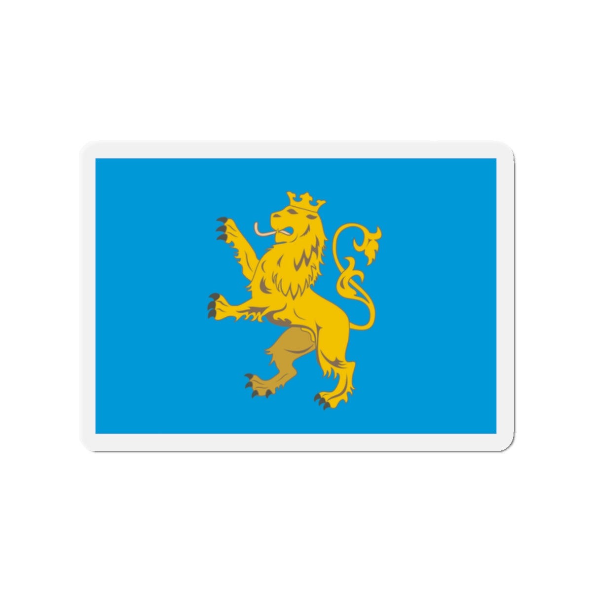 Flag of Lviv Oblast Ukraine - Die-Cut Magnet-2" x 2"-The Sticker Space