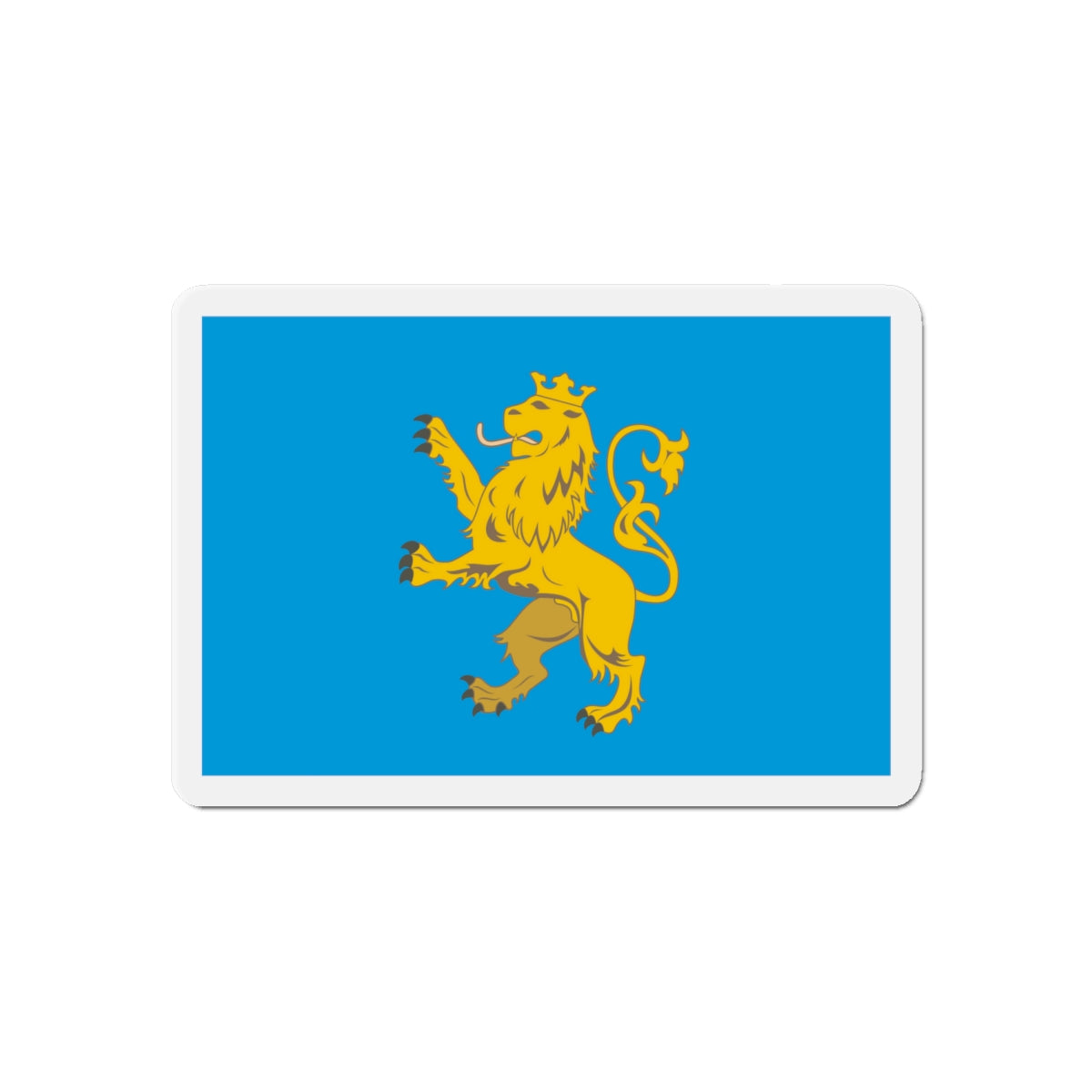 Flag of Lviv Oblast Ukraine - Die-Cut Magnet-6 × 6"-The Sticker Space