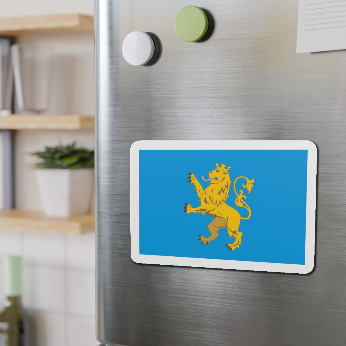 Flag of Lviv Oblast Ukraine - Die-Cut Magnet-The Sticker Space