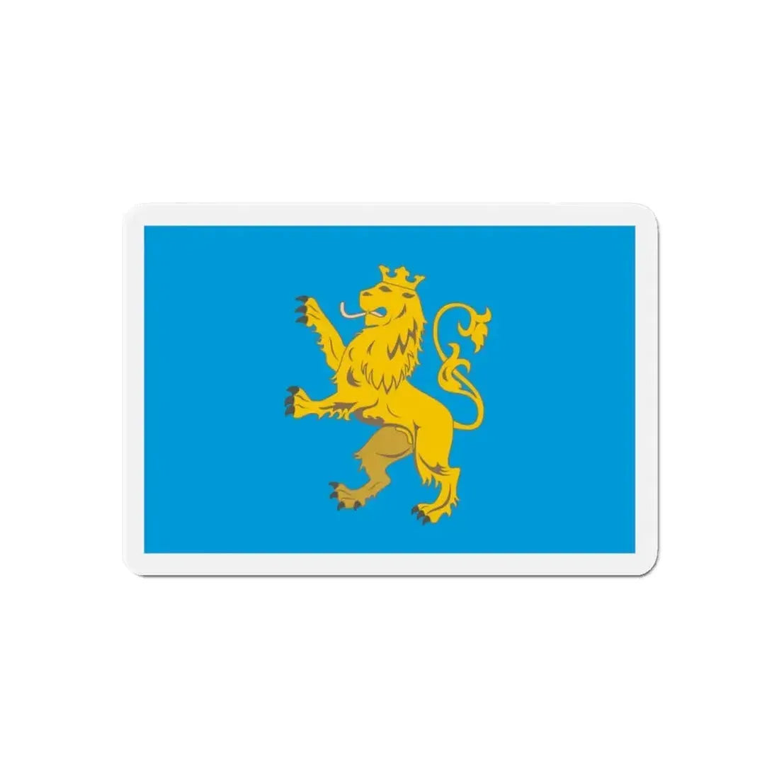 Flag of Lviv Oblast Ukraine - Refrigerator Magnet 6 Inch - The Sticker Space