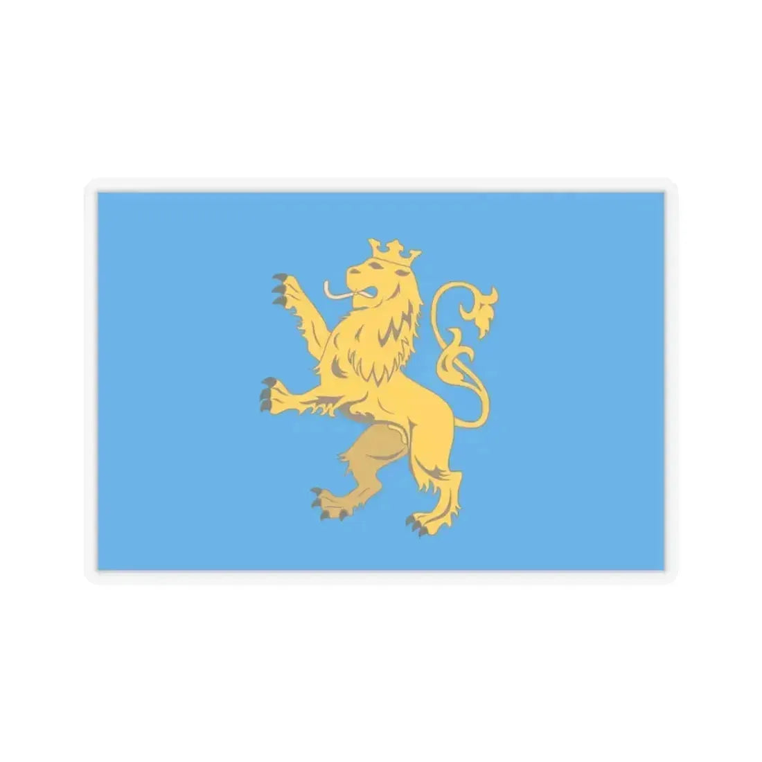 Flag of Lviv Oblast Ukraine - STICKER Vinyl Kiss-Cut Decal 3 Inch Transparent - The Sticker Space